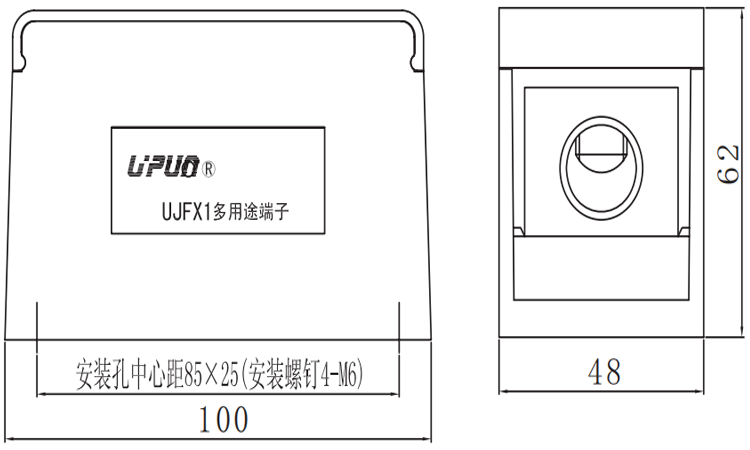 接线端子 - UJFX1-2×70/8×16 - 141072